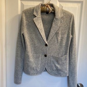 JCrew Sweater Blazer Grey  xxs New without tags